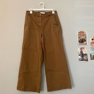 Size 8 Everlane Wide Leg Pant - Brown/Tan